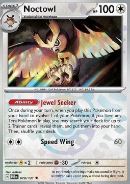 Noctowl Prismatic Evolutions: Additionals #078
