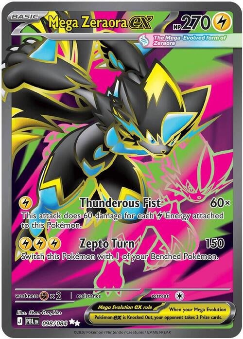 Mega Zeraora ex Pitch Black #098/084