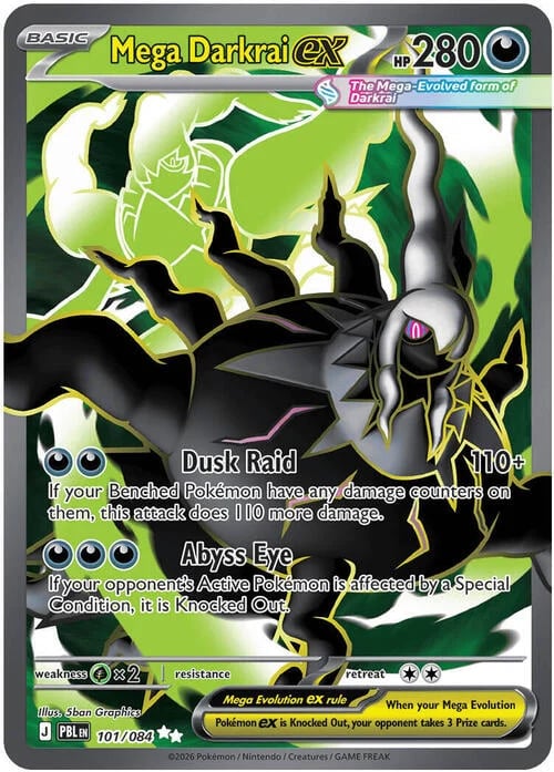 Mega Darkrai ex Pitch Black #101/084