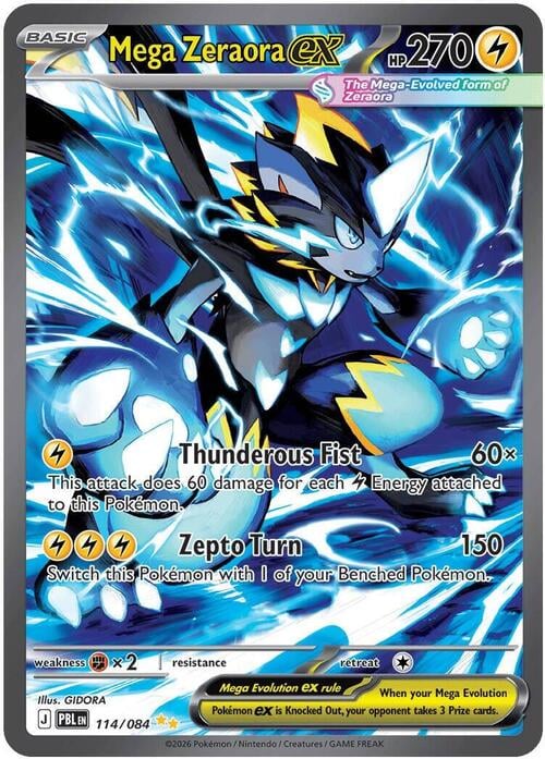 Mega Zeraora ex Pitch Black #114/084