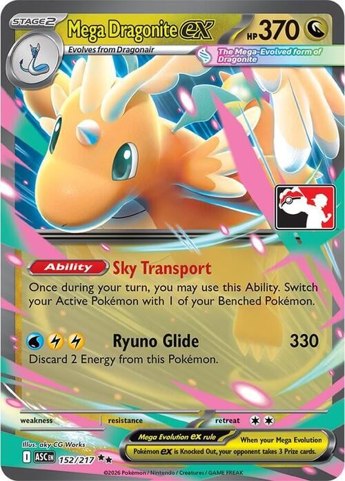 Mega Dragonite ex Play! Pokémon Prize Pack Series Nine #152/217