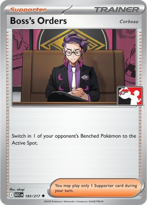 Boss's Orders - Corbeau - Play! Pokémon Prize Pack Series Nine #183/217