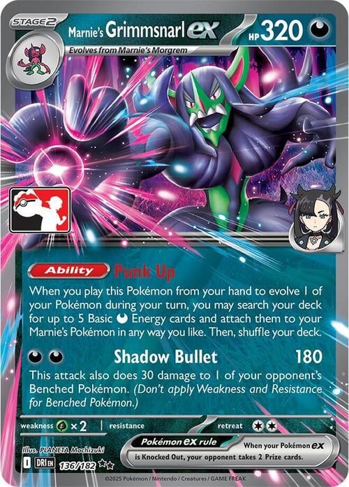 Marnie's Grimmsnarl ex Play! Pokémon Prize Pack Series Nine #136/182