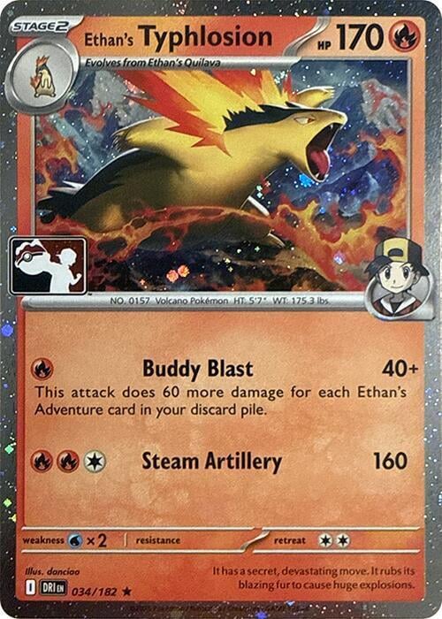 Ethan's Typhlosion Play! Pokémon Prize Pack Series Nine #034/182