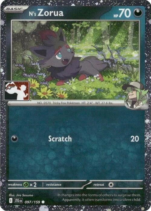 N's Zorua Play! Pokémon Prize Pack Series Nine #097/159