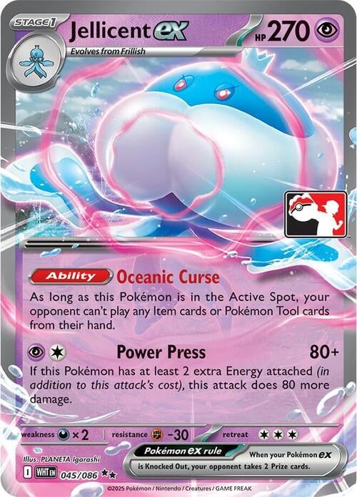 Jellicent ex Play! Pokémon Prize Pack Series Nine #045/086