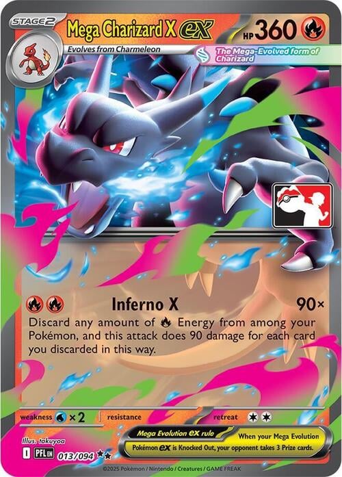 Mega Charizard X ex Play! Pokémon Prize Pack Series Nine #013/094