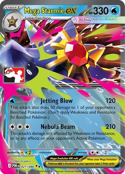 Mega Starmie ex Play! Pokémon Prize Pack Series Nine #021/088