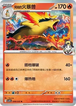 Ethan's Typhlosion Chasing Glory Together #030/222