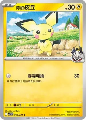 Ethan's Pichu Chasing Glory Together #069/222