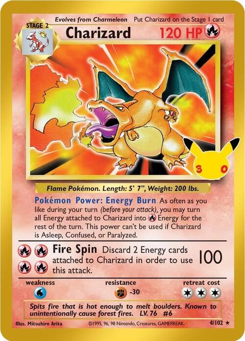Charizard 30th Celebration #4/102