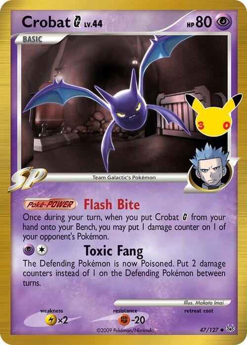 Crobat Lv.44 30th Celebration #47/127