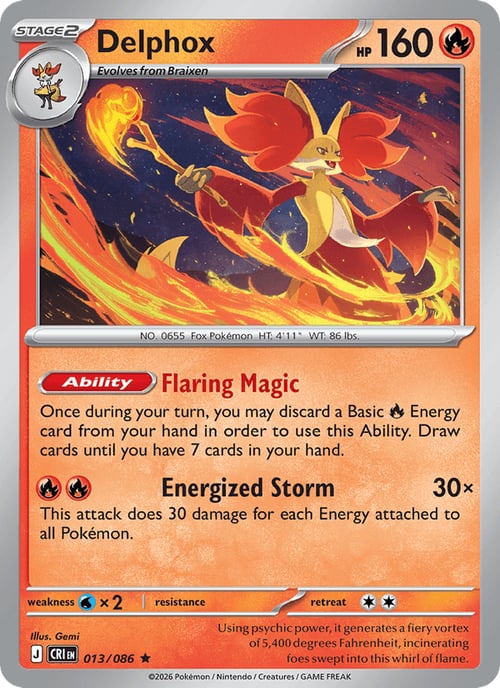 Delphox Chaos Rising: Additionals #013/086